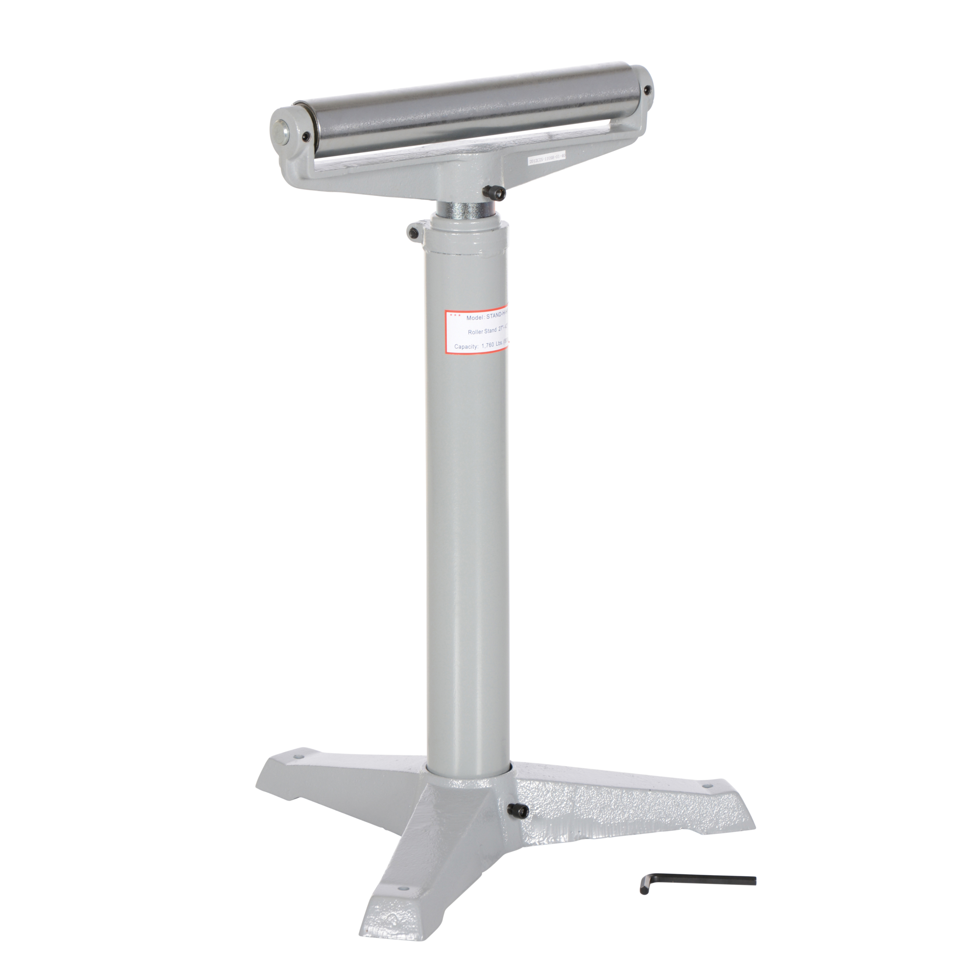 Vestil Steel Horizontal Roller Stand - 1760 Lb. Capacity, 27.063in. to 42.5in. Height, Gray, Model# STAND-H-HP